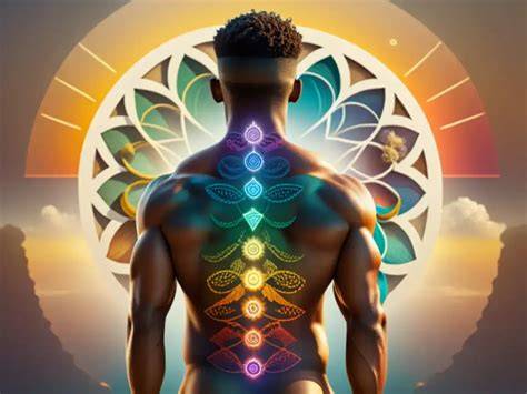 ilustracion de chakras en la columna