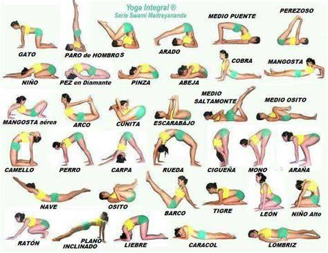 diagrama de posturas básicas de yoga