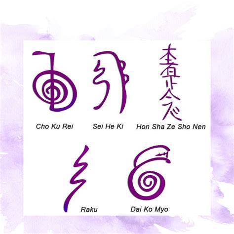 Tarjetas Reiki con paleta suave y símbolos de sanación