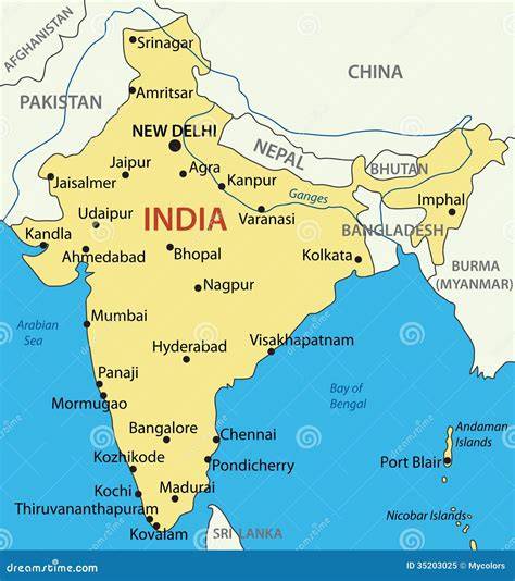 Mapa de templos yoginī en la India