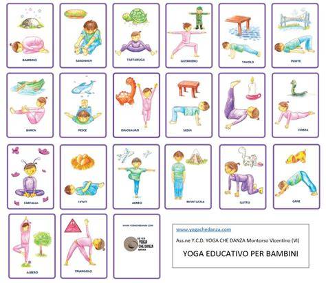 sequenza yoga bambini illustrata