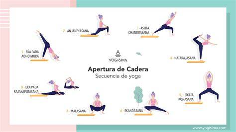 diagrama de apertura de caderas en yoga