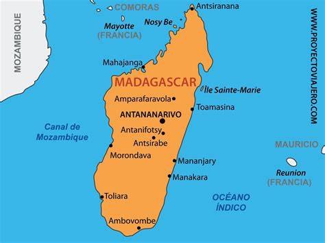 mapa de etnias de Madagascar y zonas de cultivo