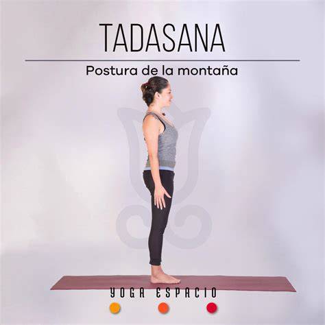 imagen de Tadasana y Bharadvajasana alineación