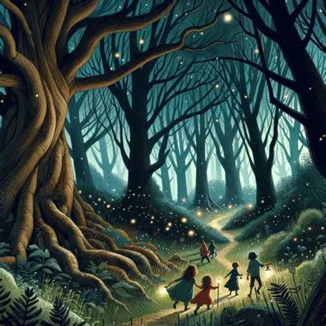 imagen de bosque y susurro nocturno