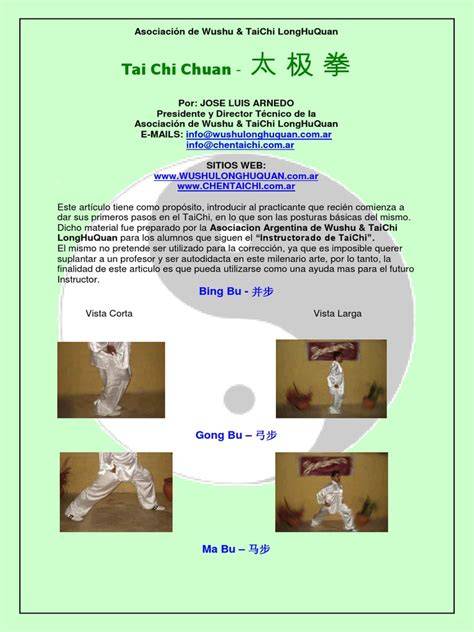 presentación de posturas básicas de Tai Chi para principiantes