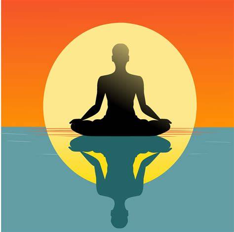 yoga sutras y meditacion ilustracion