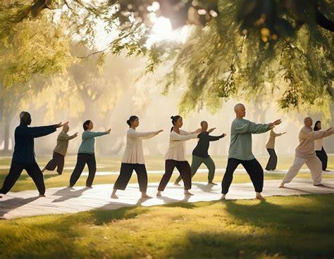 imagen de tai chi en plaza