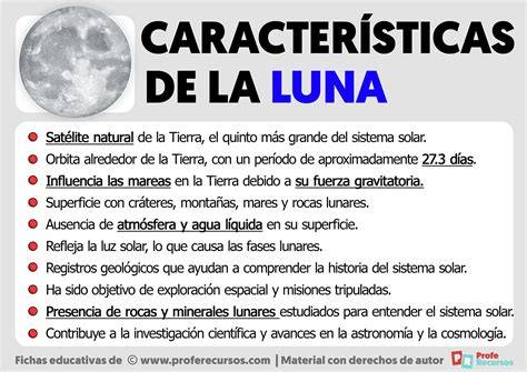 Mapa lunar y características principales
