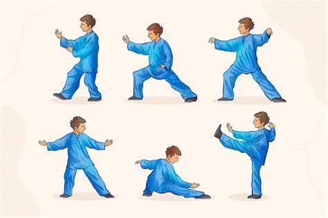 ilustraciones del Tai Chi para principiantes
