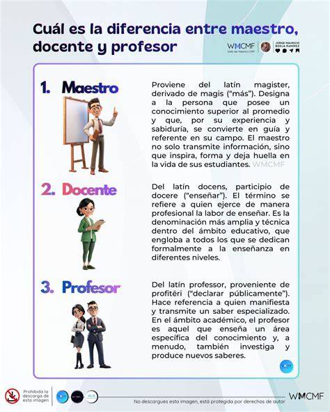 diagrama de diferencias entre profesor e instructor
