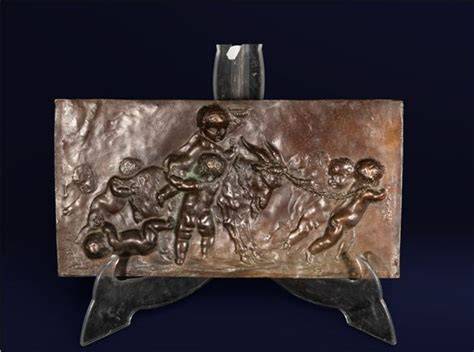 panel buddha en relieve bronce