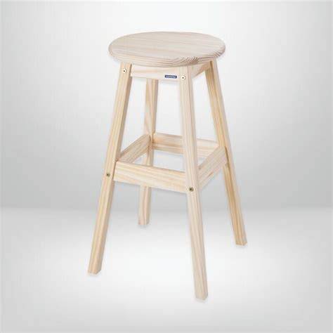 Banqueta de madera con asiento de polipropileno en estilo moderno