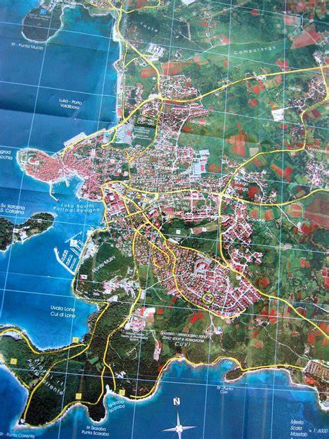 mapa región Adriático Rovinj cercanías