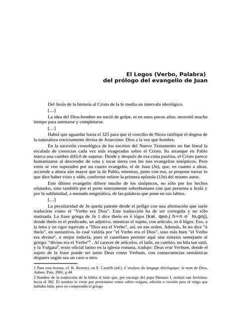Gráfica sobre el prólogo de Juan y Logos