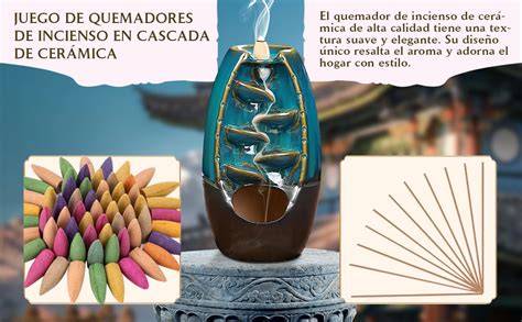 ilustración de conos de incienso tibetano en quemador
