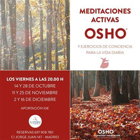 ilustración de meditaciones activas Osho