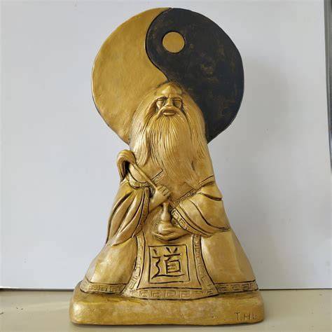 bronze statue taoism yin yang symbolism