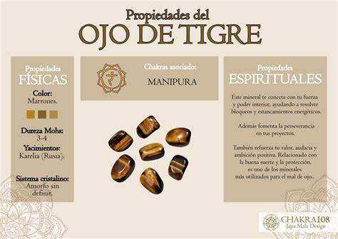 infografía ojo de tigre propiedades y usos