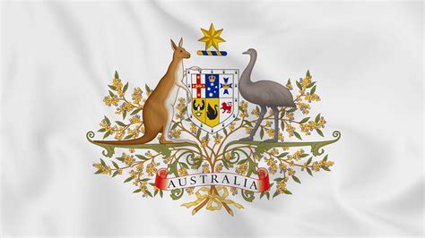 Escudo nacional de Australia con canguro