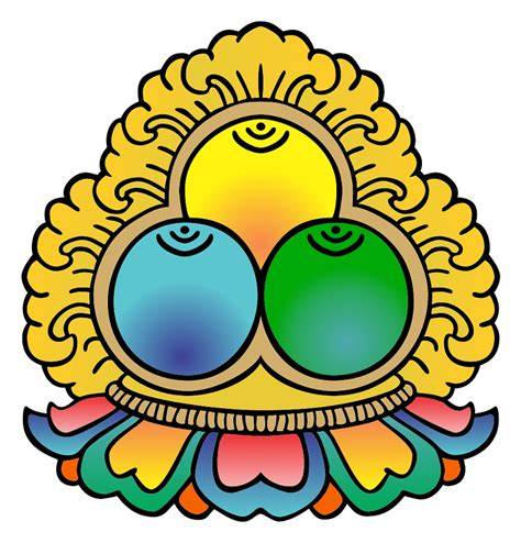 infografía vesak y tres joyas del budismo