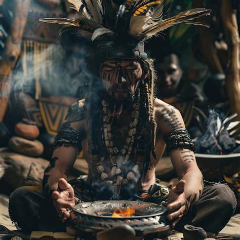 Ritual chamánico en montaña ante mal tiempo