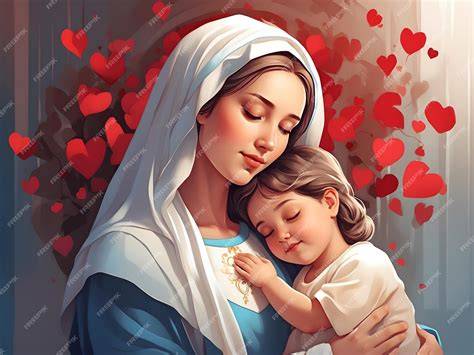 imagen de la Virgen como madre universal