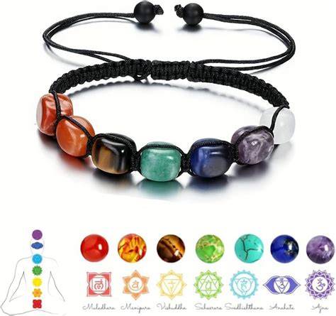 Braccialetto chakra con pietre colorate