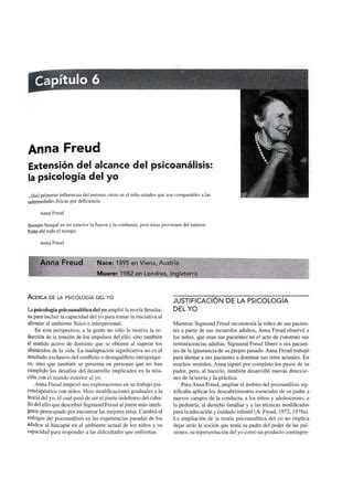 educación psicoanalítica de Anna Freud