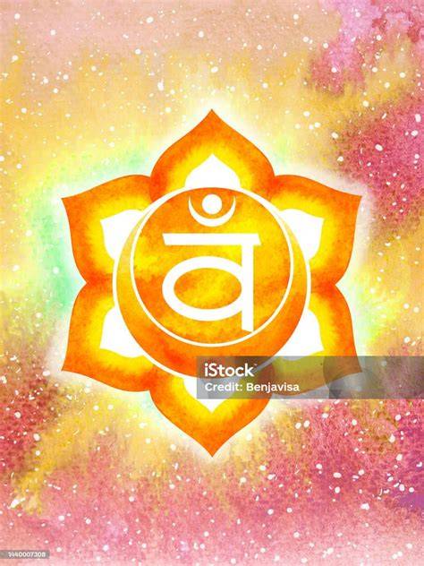 ilustración chakra svadhisthana pelvis naranja