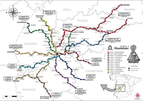 mapa de ruta de peregrinacion