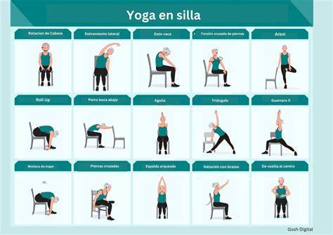clase yoga en silla para mayores