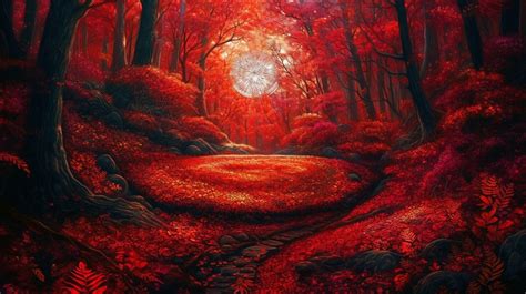 imagen bosque rojo chakra raíz