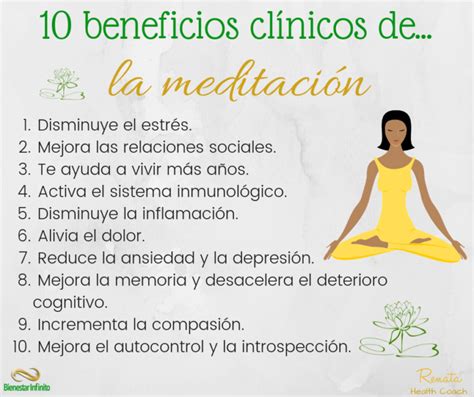 Gráfica de beneficios de la meditación