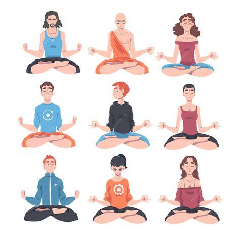 ilustración de posturas sentadas cruzadas y loto