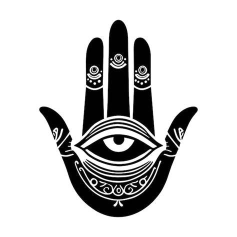 Hamsa con ojo en la palma (símbolo protector)