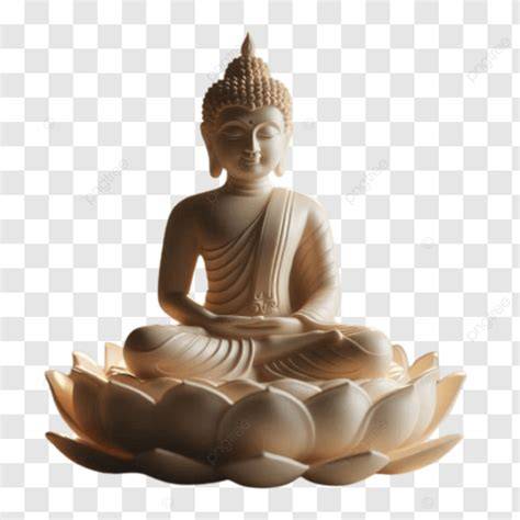 Buddha en posición de loto con marco de madera