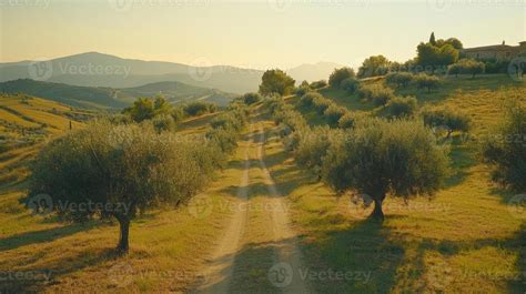 paisaje sereno de ashram en Toscana