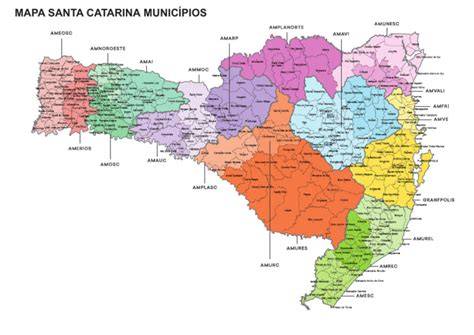 mapa de la fachada costera de Santa Catarina con aldeas guaraníes