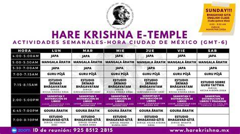 infografía de vida devocional Hare Krishna