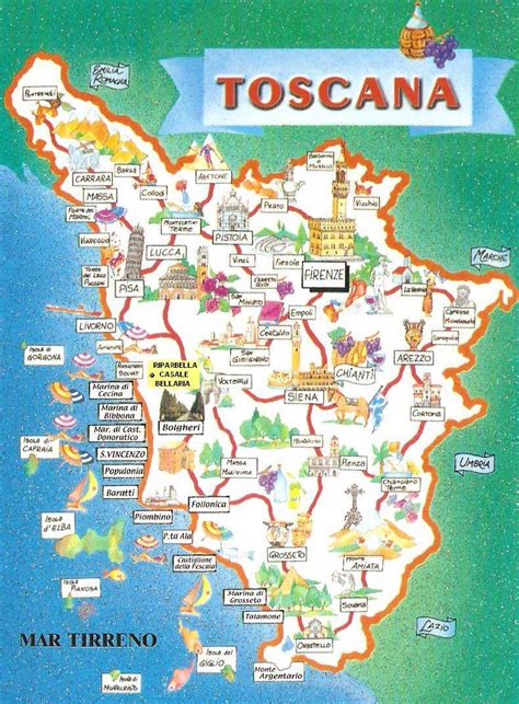mapa Toscana Italia centro meditación Vipassana