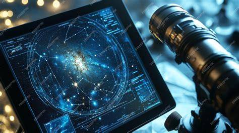 Mapa estelar y objetos celestes para observación