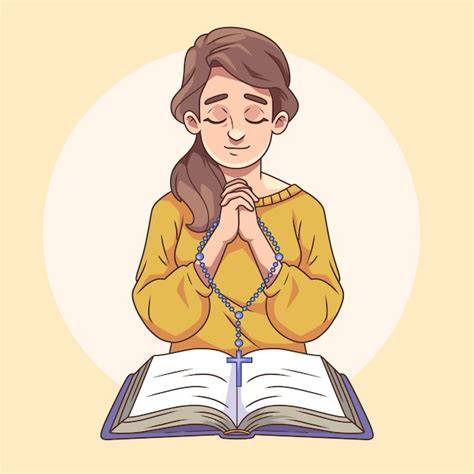 ilustración de oración de recogimiento