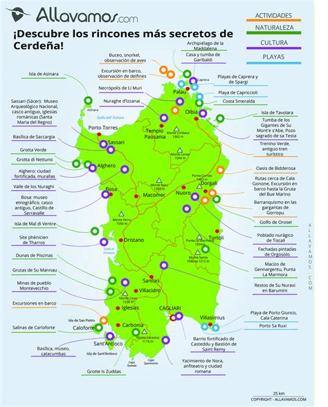 Mapa de rutas espirituales de Cerdeña