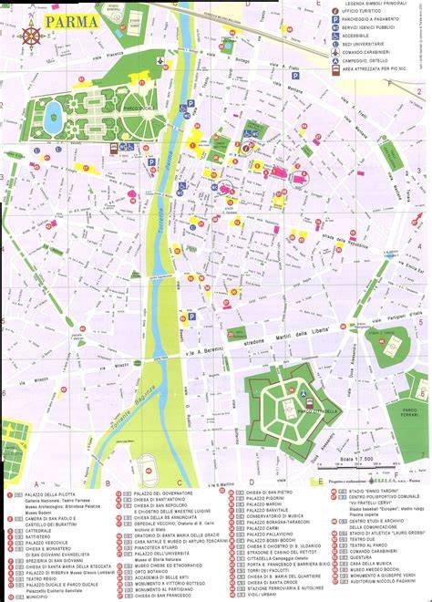 mapa de Parma y Borgo San Giuseppe