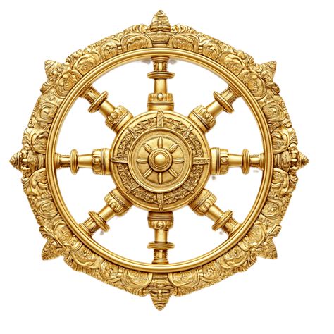imagen de hoja Bodhi y rueda del Dharma