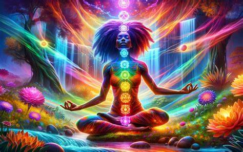 ilustracion chakras visuales flujo energetico