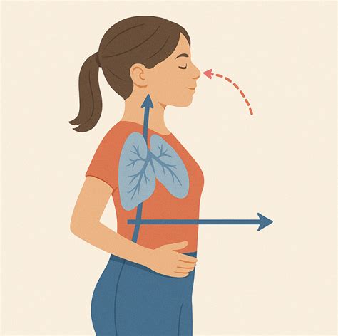 Ilustración explicativa de postura y respiración en zazen