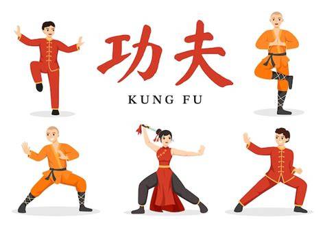 ilustración de estilos de kung fu