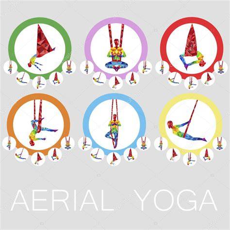 ilustración de secuencias de Yoga Aéreo
